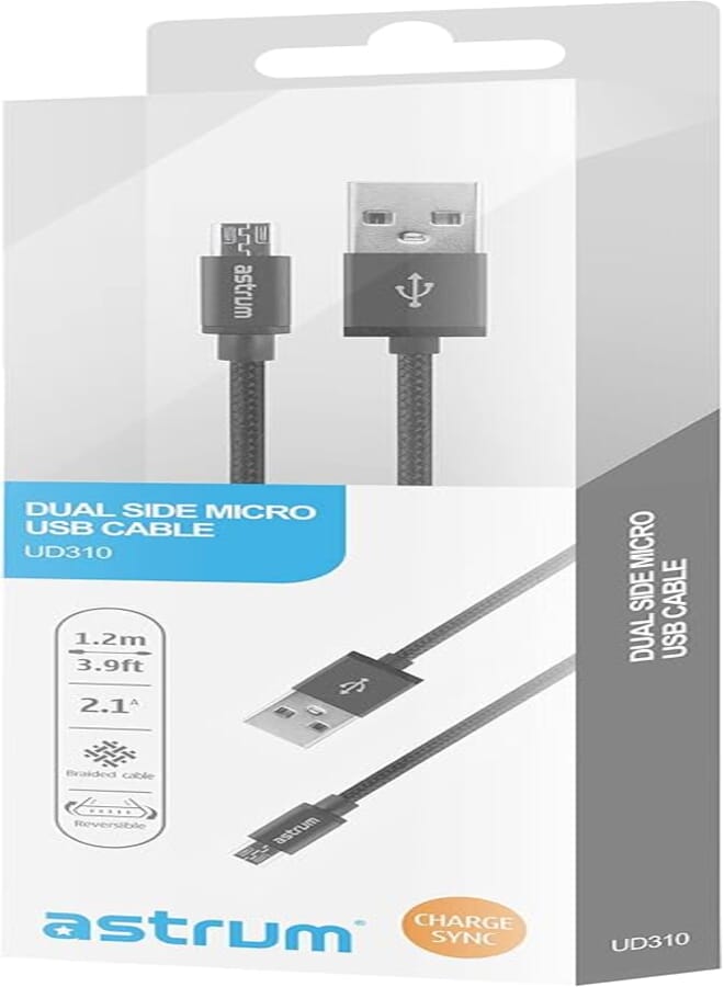 astrum UD310 Micro USB Charging Cable - Black